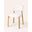 2-Piece Modern Upholstered Dining Chair Set with Solid Wood Legs, Cream Textured Fabric Side Chairs for Dining Room and Kitchen-129741533