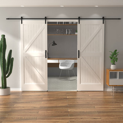 Ensemble de quincaillerie de porte de grange robuste en forme de J Coast Sequoia