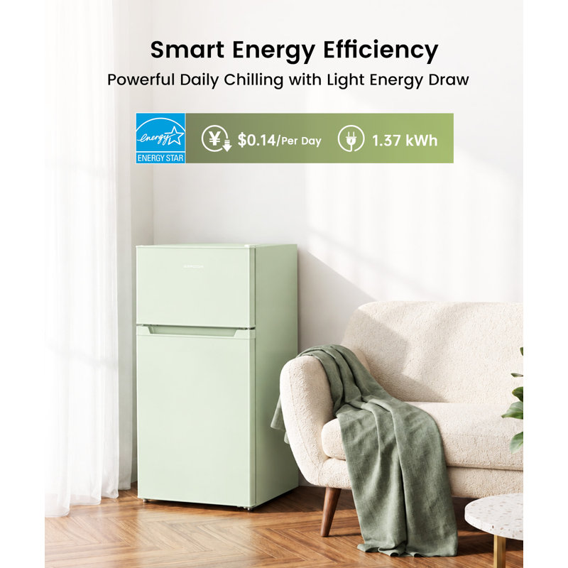 Petit réfrigérateur BANGson à 2 portes, réfrigérateur compact silencieux pour la maison, le dortoir, l’appartement, le garage, le véhicule récréatif, le thermostat réglable, à faible bruit