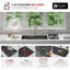Évier de cuisine à double cuve encastrée Dura-Tek 50/50, en acier inoxydable de calibre 16, fini noir nano-graphite, avec accessoires intégrés, 81 cm x 48 cm (32 po x 19 po).-131083687