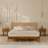 Selina Solid Wood Platform Bed with Headboard, Bohemian and Mid-Century Bed Frame-682371071-681689910