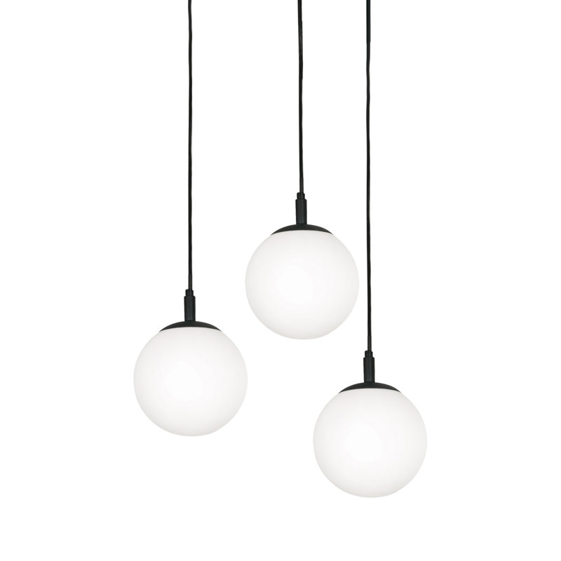 Triple luminaire suspendu Altia, Noir