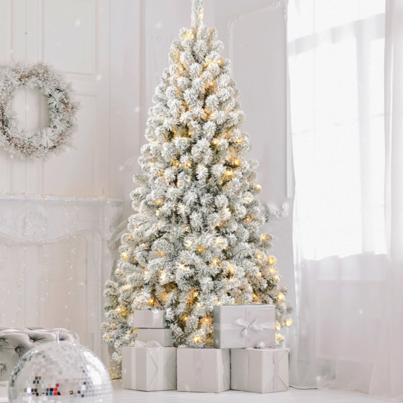 Arbre de Noël en PVC à mémoire de forme avec lumière, 5'