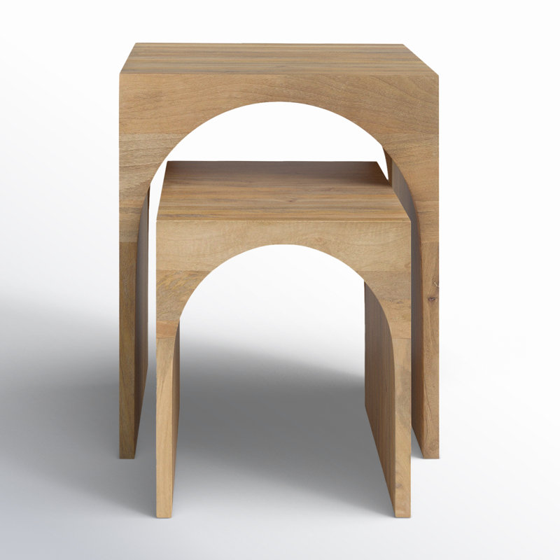 Coletta Solid Wood Nesting End Table