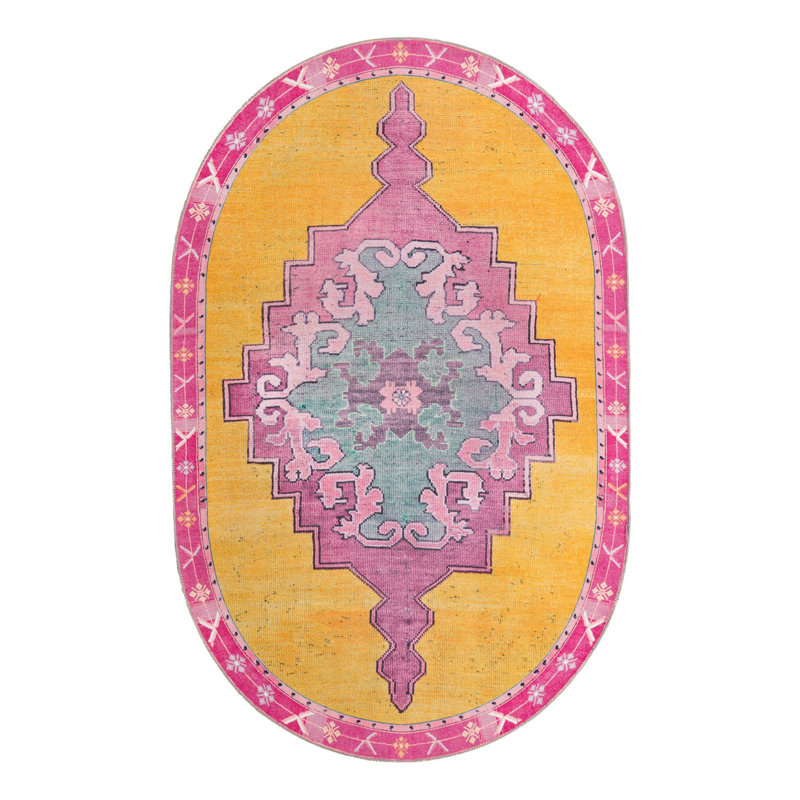 Oppie Oriental Indoor Rug, Oval 2' x 3'1"