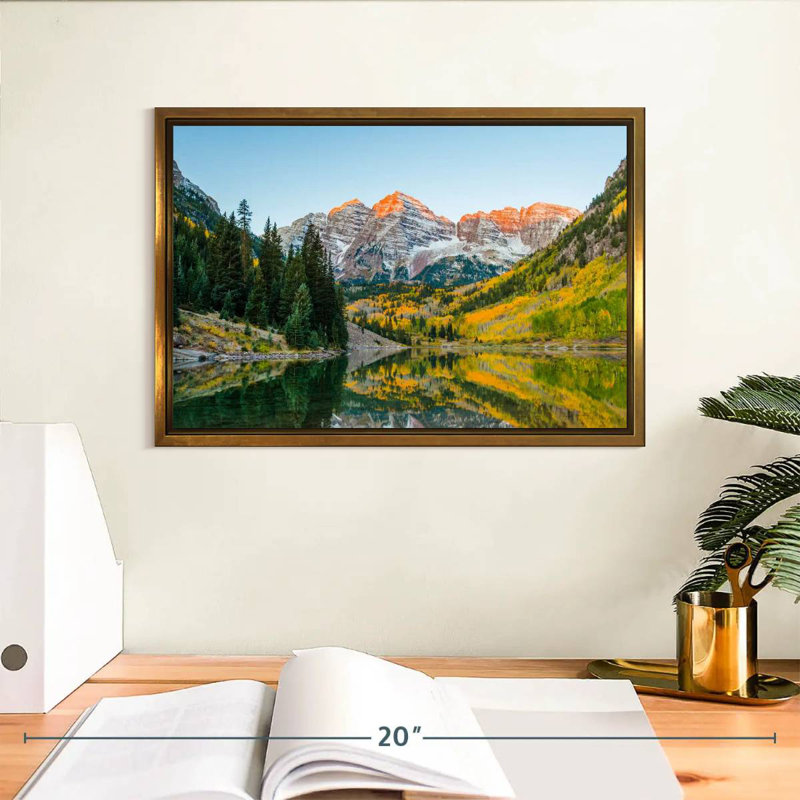 Marron en automne, Cadre flottant doré, 13 po x 9 po