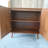Sideboard Buffet Cabinet With Storage, Farmhouse Buffet Cabinet With Paper Clip Design, Wood Coffee Bar Storage Cabinet For Kitchen, Dining Room, Living Room, Entryway, Walnut,31.5" W
