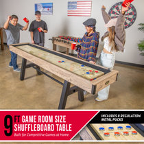 9FT 2-in-1 Shuffleboard Table and Curling Game Table - China Shuffle Board  Table and Shuffleboatd Table price