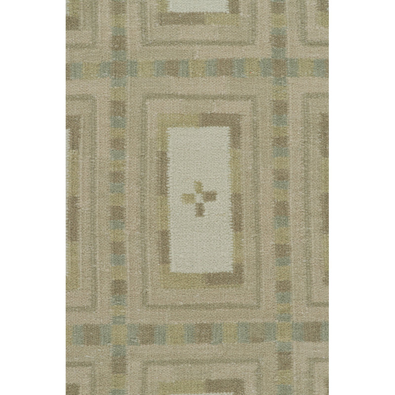 Scandinavian Wool Geometric Area Rug, Rectangle 5' x 7'