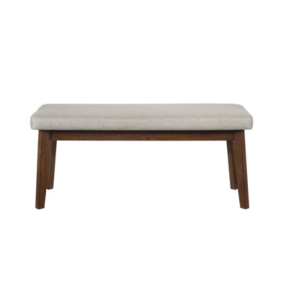 Mid-Century Plush Upholstered Dining Chair With Warm Wood Finish | Gift Idea