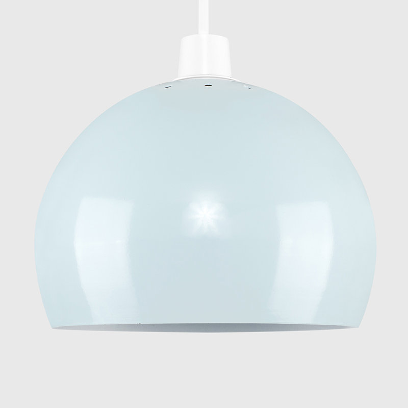 Arco 14.7cm H Metal Round Pendant Shade ( Clip On ), Pale Blue
