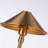 Shrihan Utilaire Minimalist Table Lamp Gold Cone Metal Shade Alabaster Stone Table Lamp