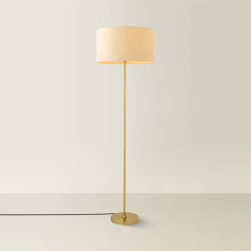 Hensius 150cm Traditional Floor Lamp, Brushed Gold