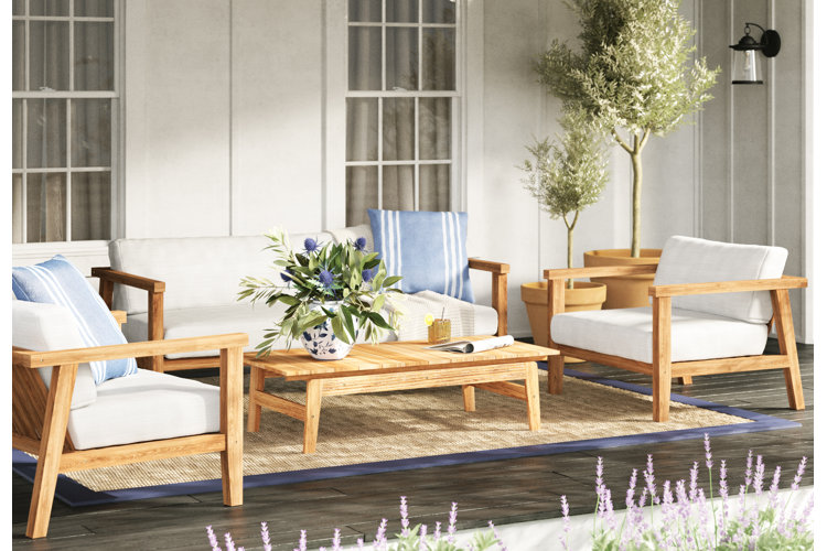teak outdoor sofa set ideal for any outdoor room ideas