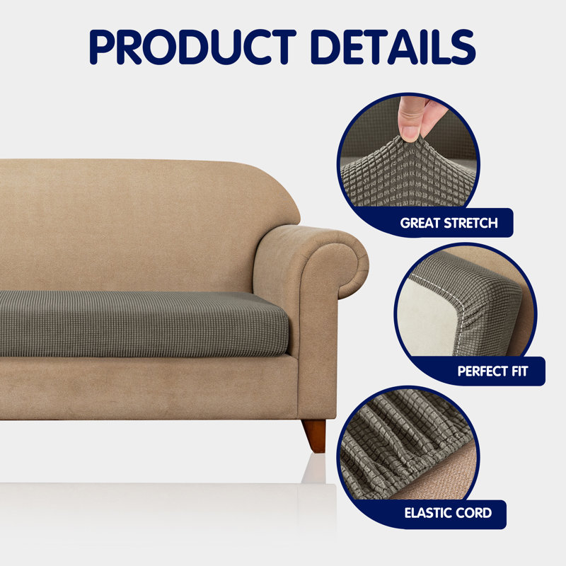 Box Cushion Sofa Slipcover, Olive Drab