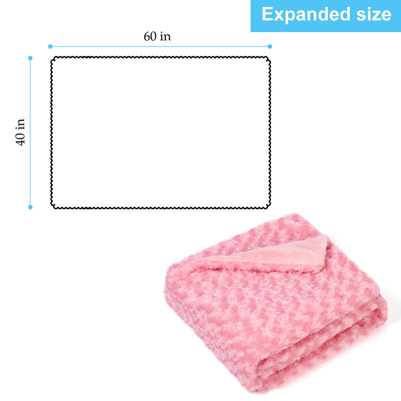 Couverture, 40 po x 60 po, Rose
