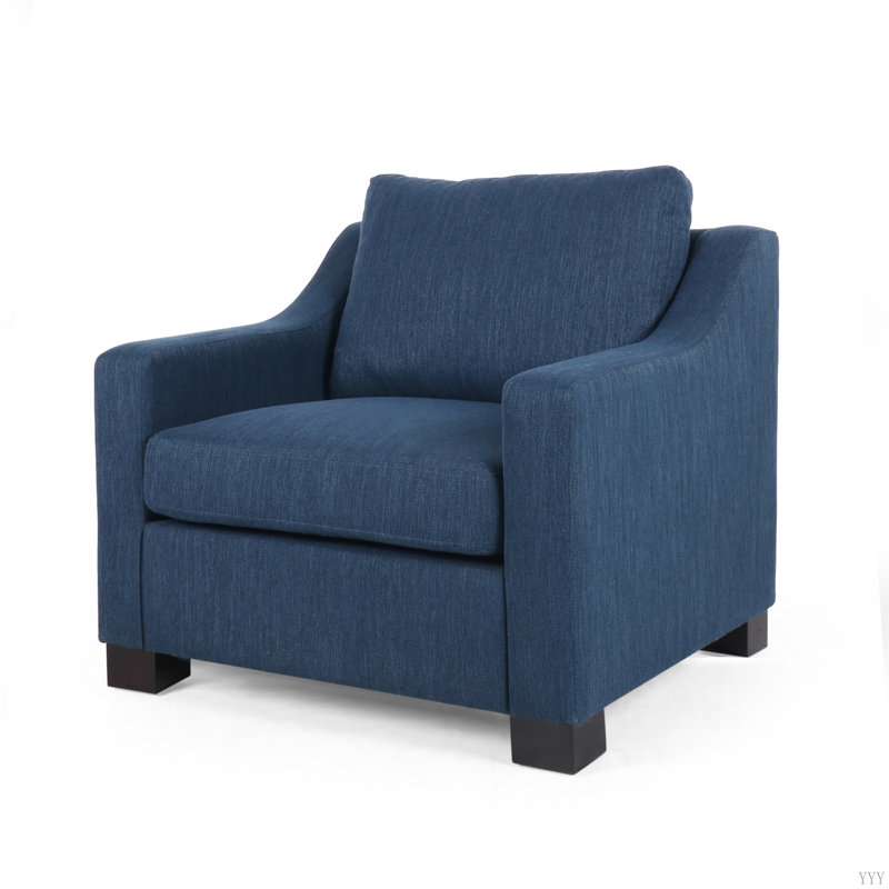 Fauteuil club contemporain rembourré, Marine