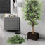 Paquet de 12 branches de ficus vert artificiel avec 42 feuilles de soie, verdure décorative réaliste, idéale pour la maison, le bureau et les événements