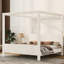 Lit plateforme à baldaquin capitonné King avec tête et pied de lit en velours côtelé à côtes verticales, beige-1034050278-1034050282