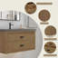 Meuble-lavabo mural simple 42 po avec lavabo en béton Maxbano