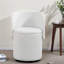 Chaise d'appoint multifonctionnelle beige avec rangement, conception pivotante moderne pour la maison