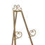 Grand chevalet de présentation à volutes en métal doré à 3 niveaux avec support de chaîne, 21 po x 24 po x 46 po-72476242
