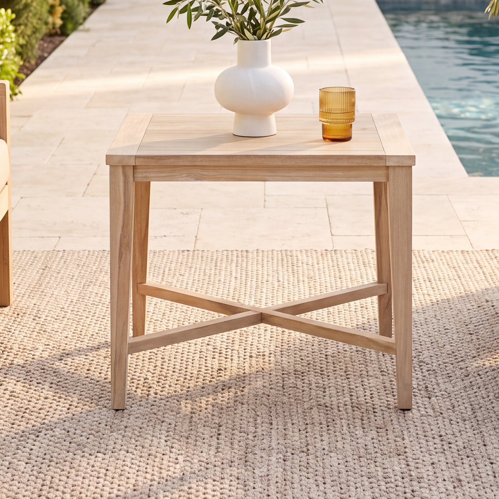 Rollins 42'' Teak Outdoor Dining Table