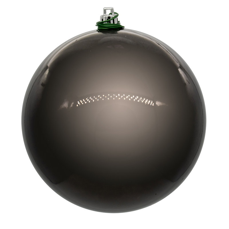 Ensemble d'ornement boule 4 pièces, H 4,75 po x l 4,75 po x P 4,75 po, Gris bronze
