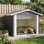 Grand abri pour chien extérieur en métal résistant aux intempéries avec porte en PVC pour chiens de taille moyenne à grande, noir