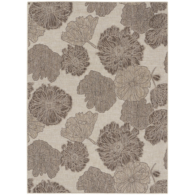 Pano Floral Indoor / Outdoor Rug, Rectangle 5' x 7'
