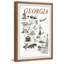 «Illustrated Map Of Georgia», reproduction d'art sur papier-9348683
