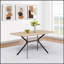 Table de salle à manger Hanover en bois composite brun clair de 53 pouces au design durable et élégant pour les maisons modernes