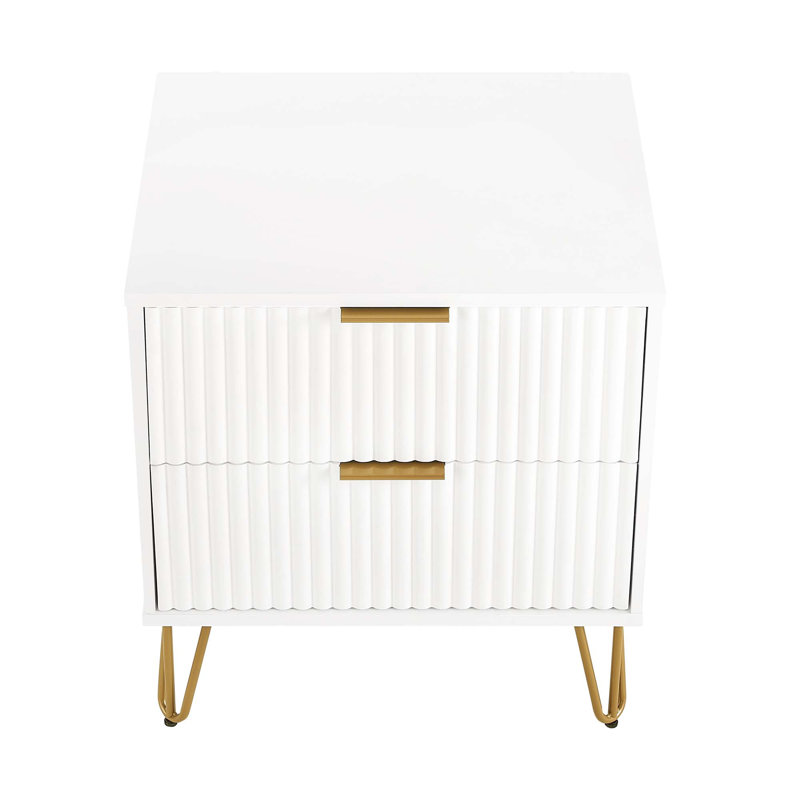 Gafita 20.07'' W Nightstand, White, Individual
