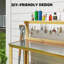 Wood, Metal Potting Bench