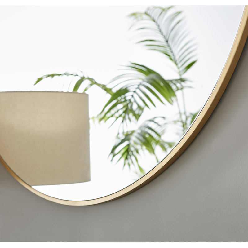 Miroir mural Alcantera, Or, 39,37 po x 39,37 po