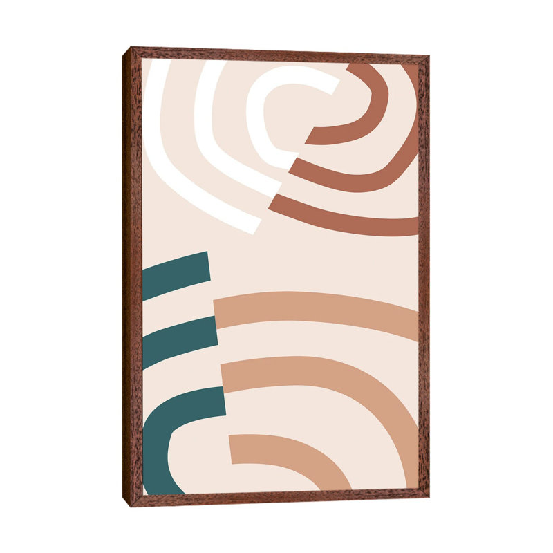 Linea VIA - Print on Canvas, 66.04 cm H x 45.72 cm W, Brown Framed