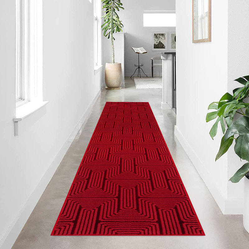 Geometric Area Rug, Runner 60 x 300 cm