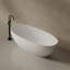 Baignoire de trempage autoportante à surface solide de 59 po x 28 po avec trop-plein et bonde escamotable pour salle de bain MonBlari-124328621-124328622