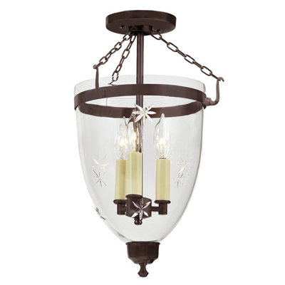 Pateros W 3 - Bulb LED Outdoor Semi Flush Mount Outdoor Flush Mount