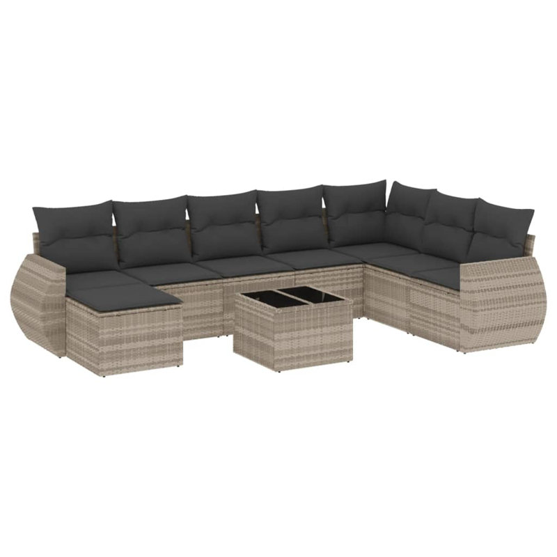  Garden Sofa Set Light Grey