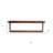 36" Set Of Two Black And Brown Wood And Metal Two Level Accent Shelf