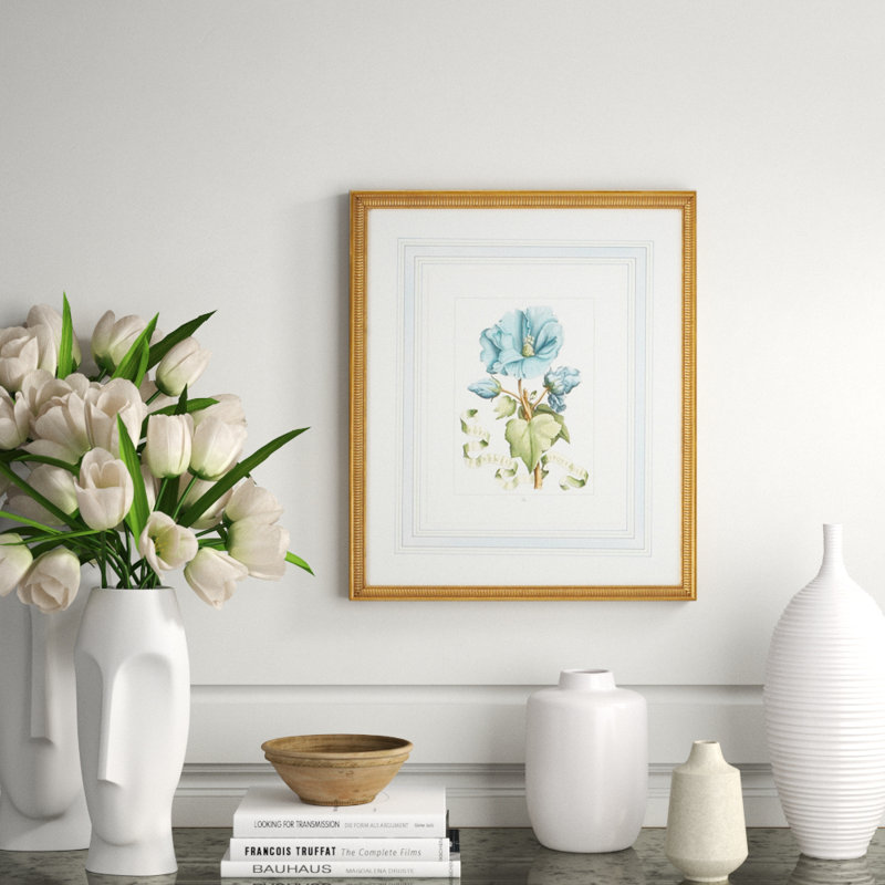 Blue Floral With Ribbon-A Print