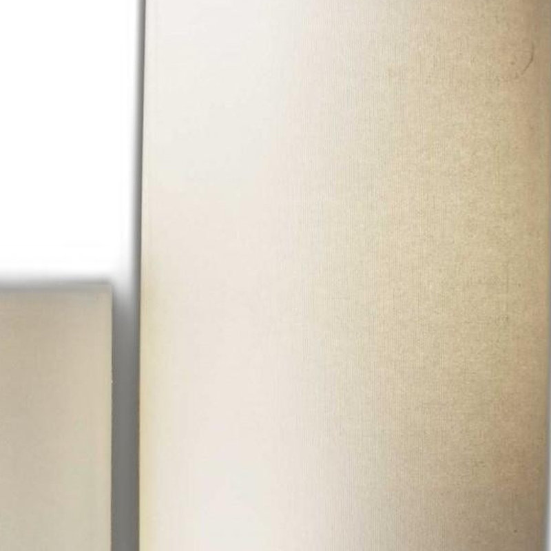 Heathsville 68" Steel Three Light Floor Lamp with White Linen Cylinder Shades