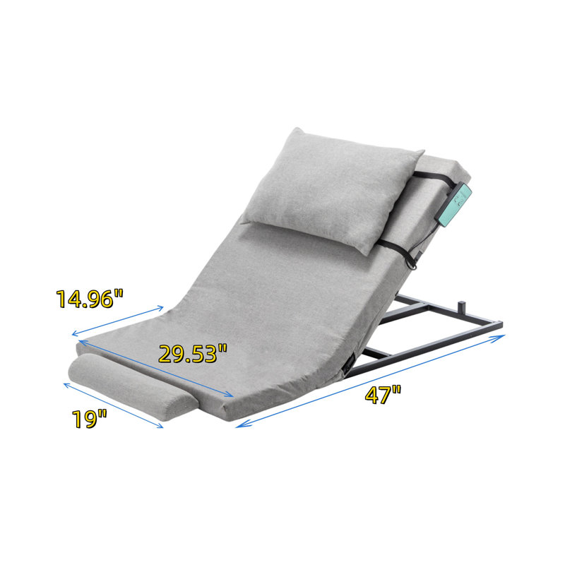 Electric Adjustable Bed Backrest, 4-68° Upgraded Foldable Safety Guardrail