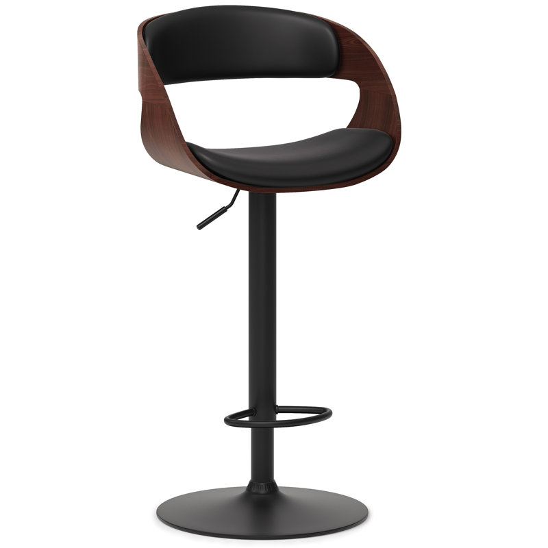Tabouret de bar pivotant Bentwood - noir
