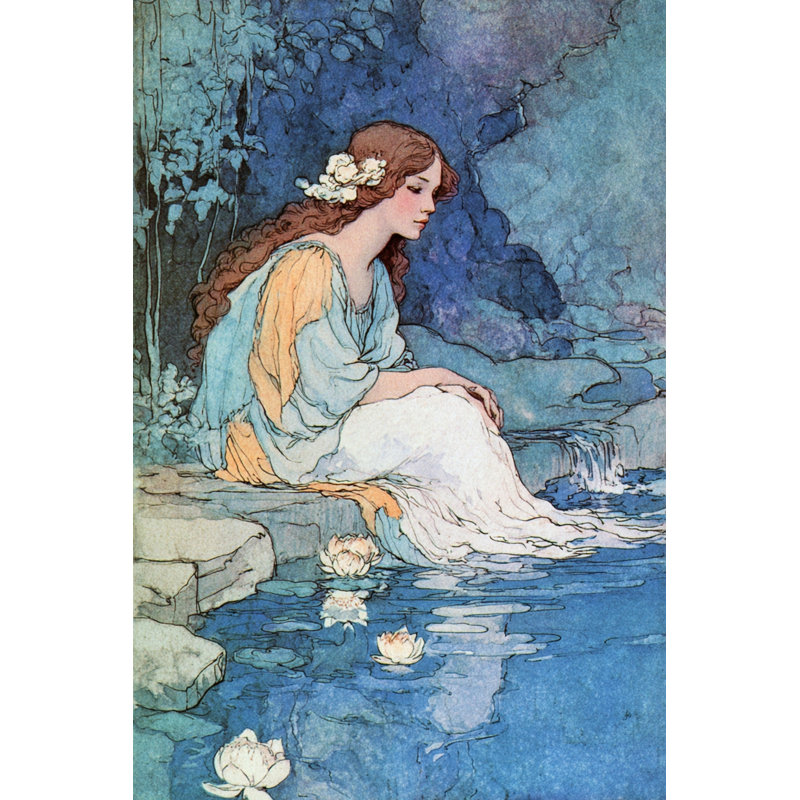 «Blue Garden Reverie», art mural sur toile tendue, H 36 po x l 24 po x P 1,5 po