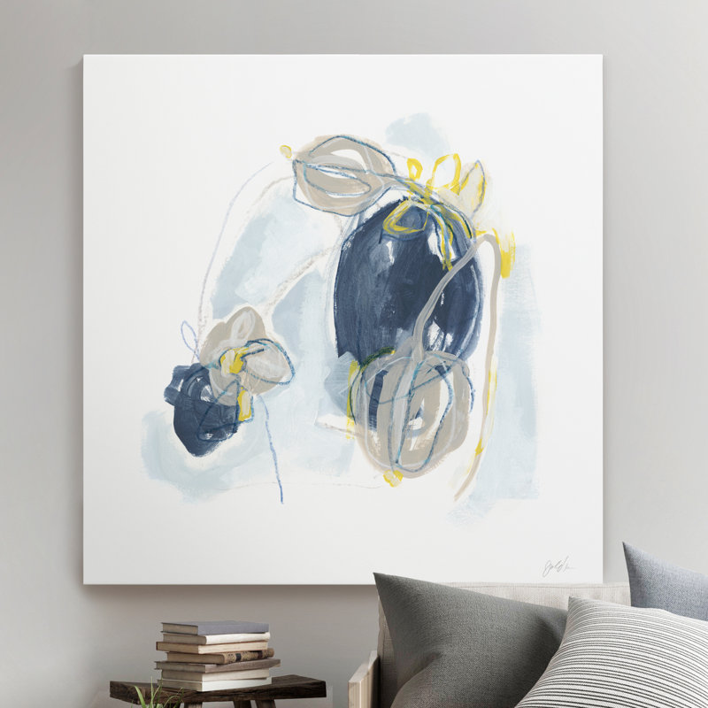 «Garden Tumble I», peinture sur toile, H 10 po x l 10 po x P 1,5 po, Toile tendue