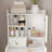 Compact 31 Dressing Table With Led Lighting, Hidden Stool, 4 Drawers & Storage Compartments - White Medium Density , Great For Bedroom And Makeup Adjustable , Padded Stool Open Wood