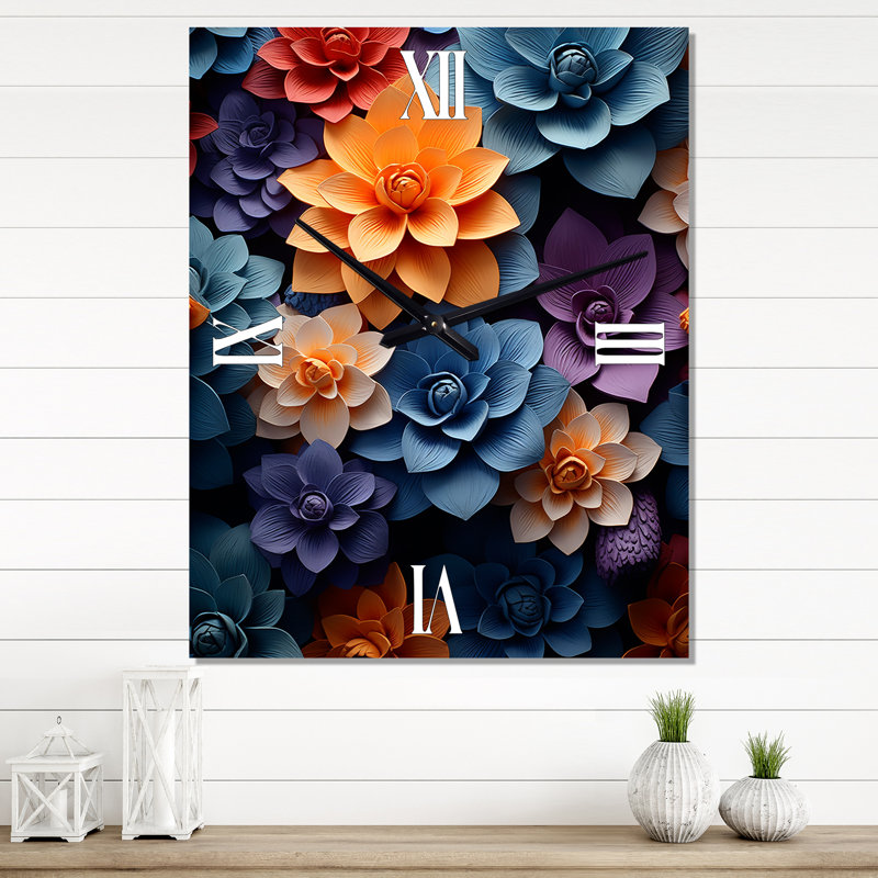 Jadiyah - Abstract Very Large Wall Clocks, 32" H x 24" W x 1" D
