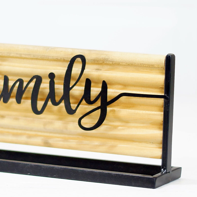 Enseigne de table familiale en bois 12 po